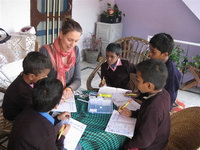 Practising english with volunteer